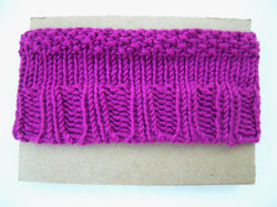 2x2 tubular cast on stretched