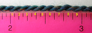Ply with 9 twists per inch