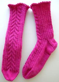Whisper Rib & Sheperd's Lace Socks